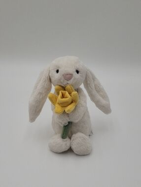 Jellycat Cream Plush Bunny with Brand Tag